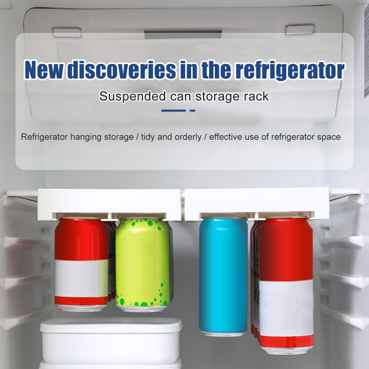 🔥HOT SALE🔥Hanging Soda Can Storage Rack For Fridge🍹