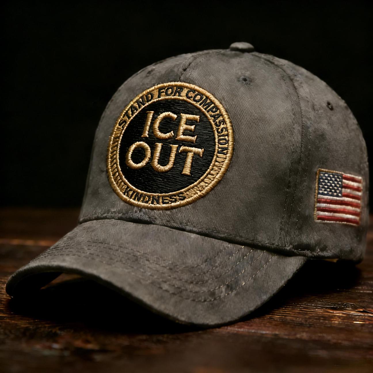 “ICE OUT” Embroidered Baseball Cap