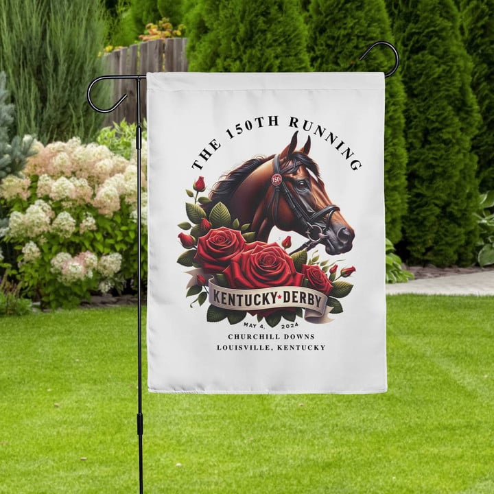 🐎The 150th Running Garden Flag🏁Commemorative Racing Banner