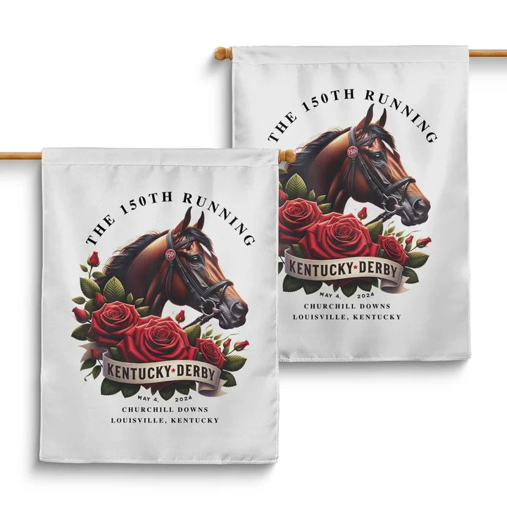 🐎The 150th Running Garden Flag🏁Commemorative Racing Banner