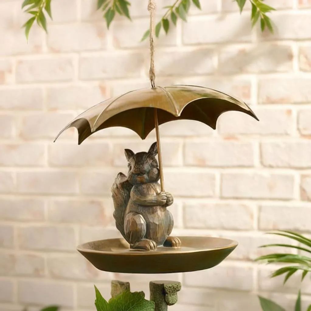 ☔️Animal Bird Feeder With Umbrella!