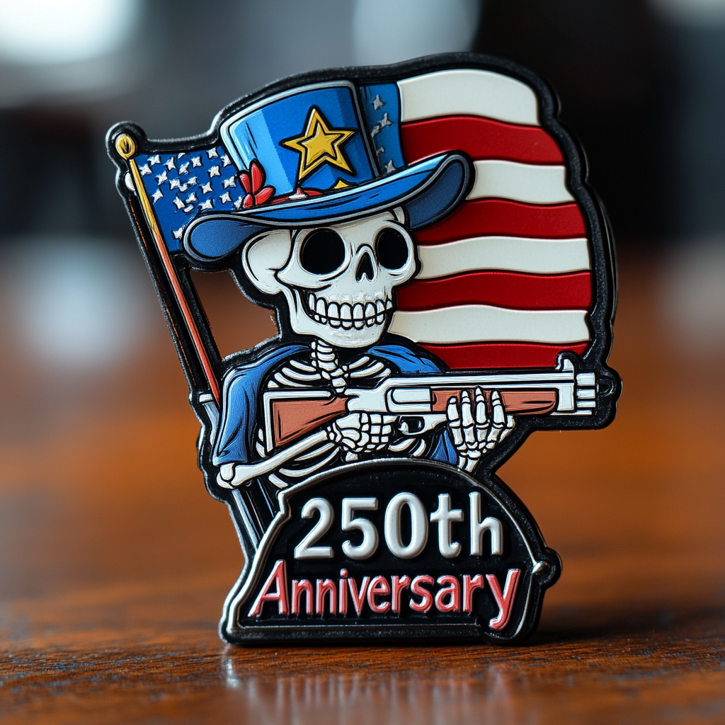 💖250th Anniversary Skeleton Commemorative Pin