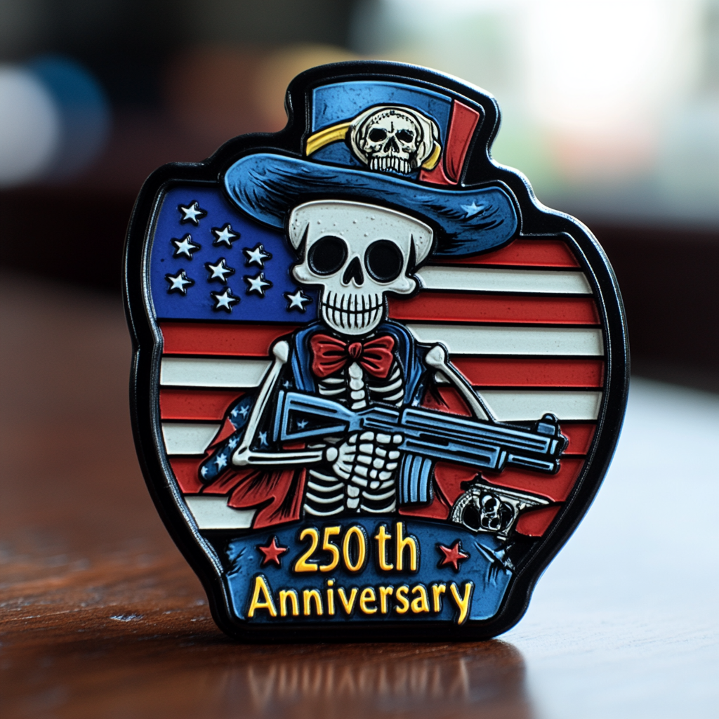 💖250th Anniversary Skeleton Commemorative Pin