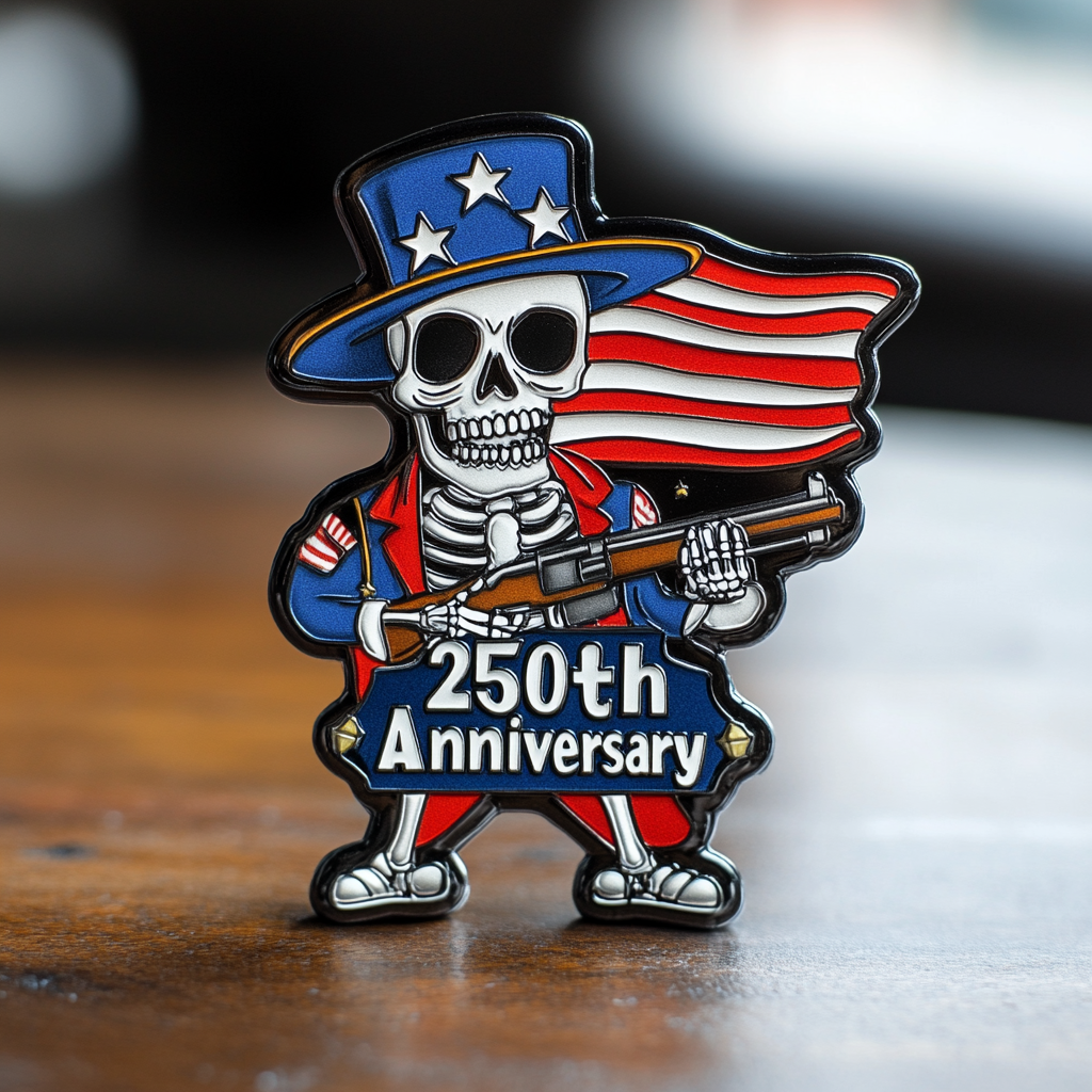 💖250th Anniversary Skeleton Commemorative Pin
