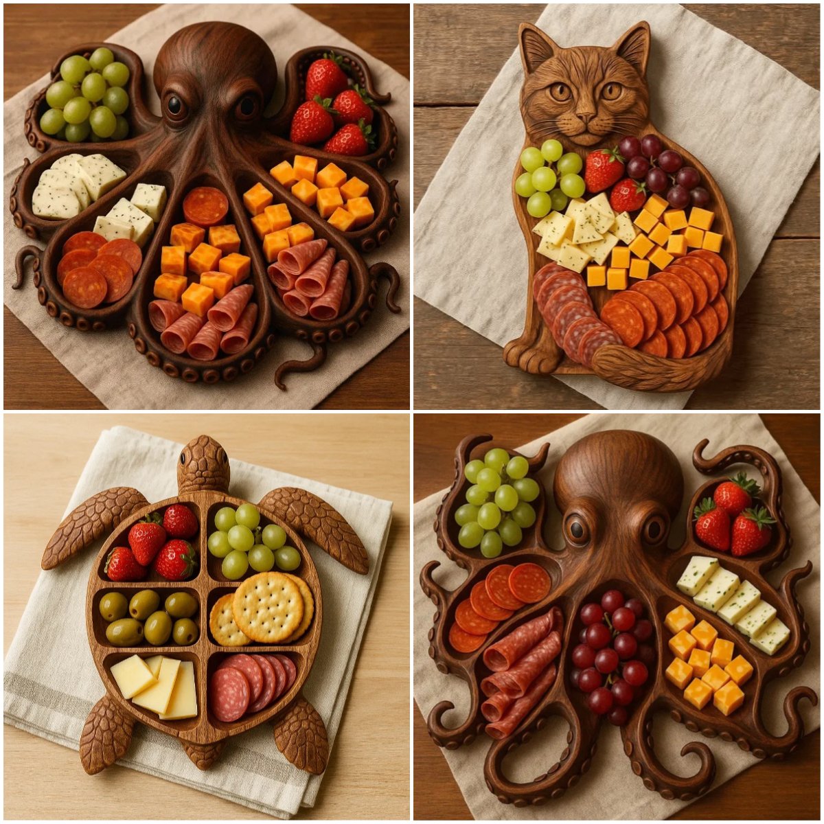 Funny Animal Charcuterie Platters