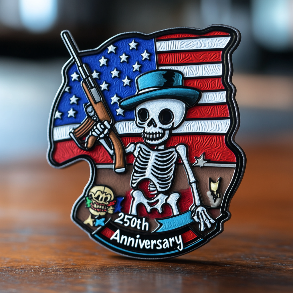 💖250th Anniversary Skeleton Commemorative Pin