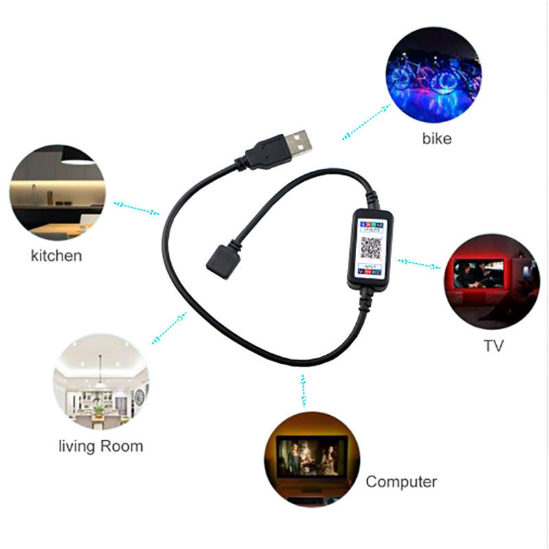 📲USB Bluetooth Control LED Color Light Strip✨