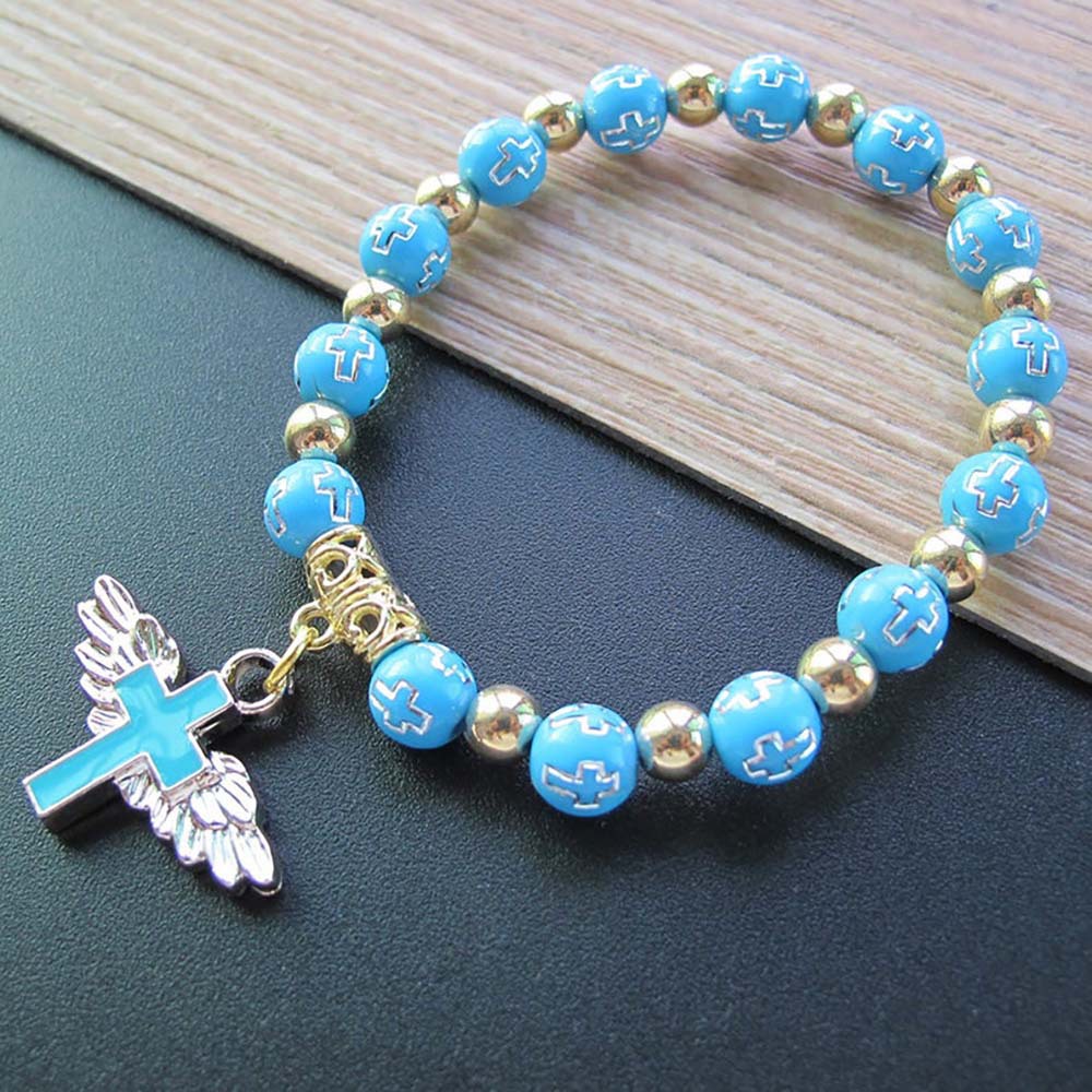 Angel Wing Cross Bracelet