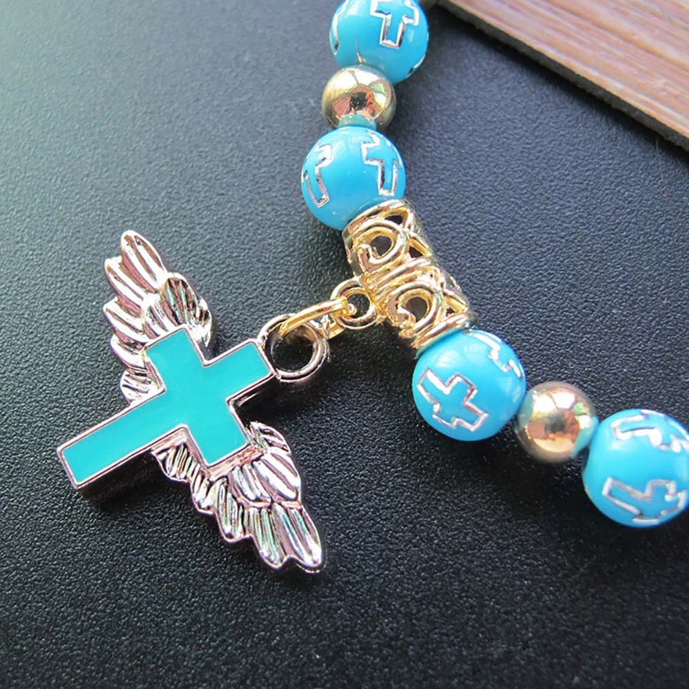 Angel Wing Cross Bracelet