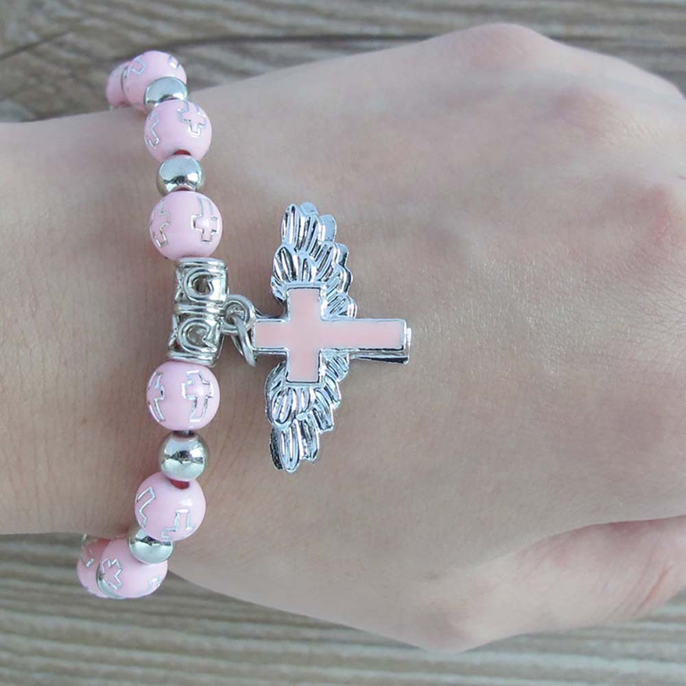 Angel Wing Cross Bracelet