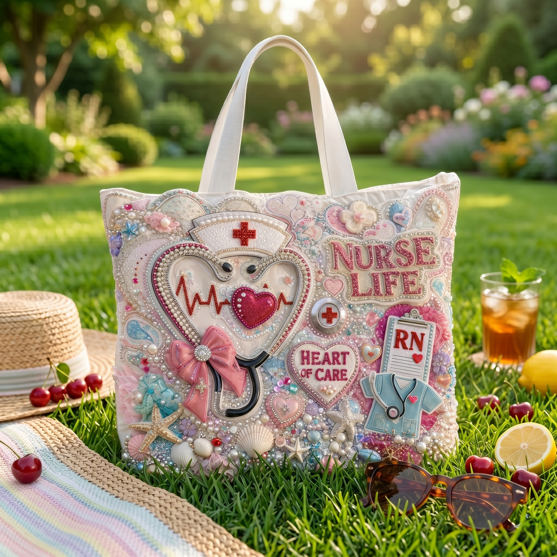 💖Personalized Nurse Life RN Tote Bag 🏥 