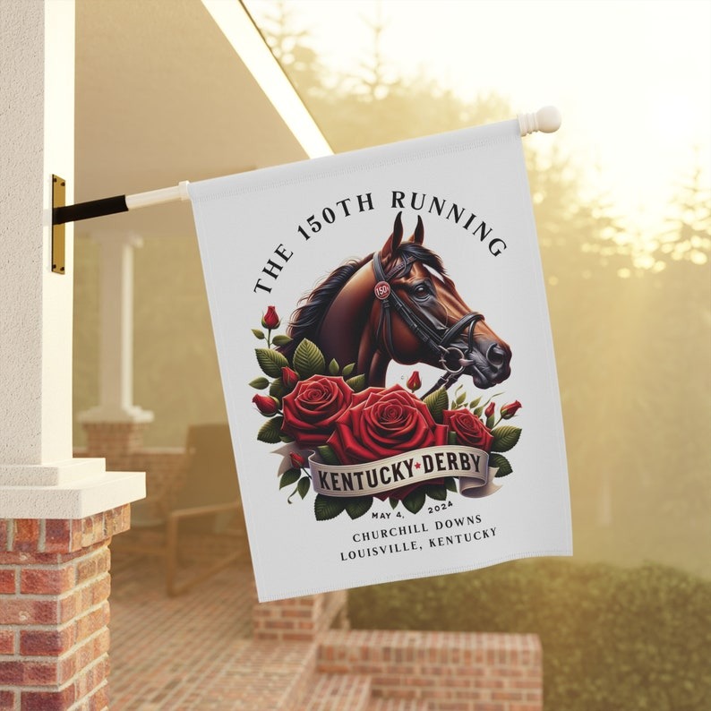 🐎The 150th Running Garden Flag🏁Commemorative Racing Banner