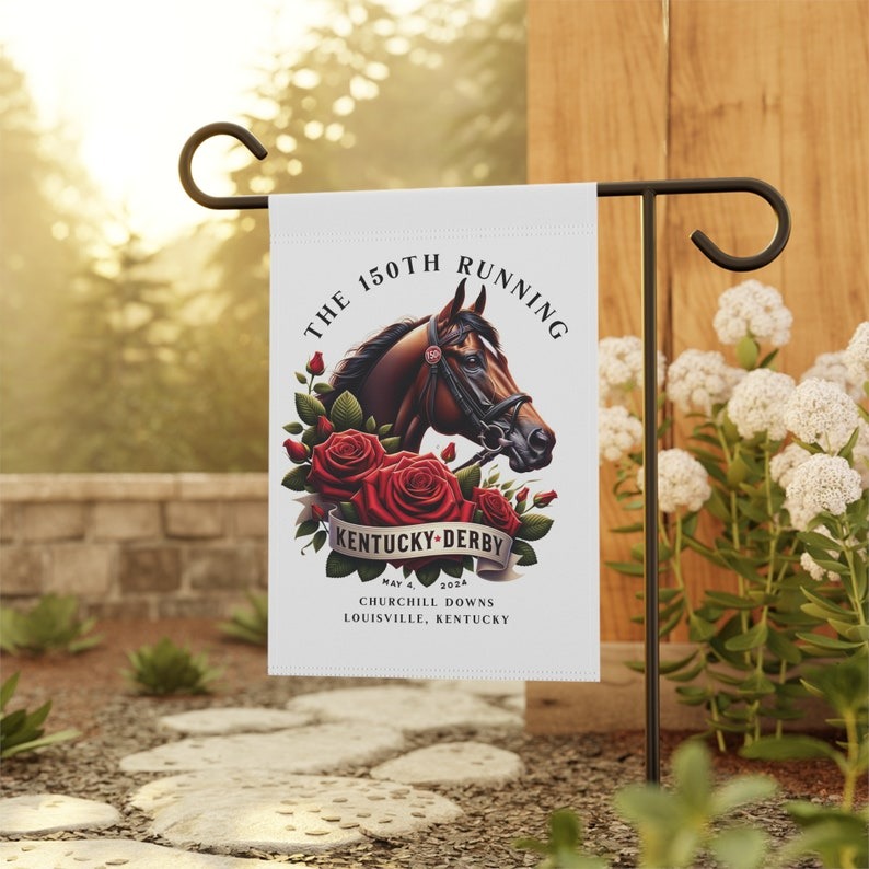 🐎The 150th Running Garden Flag🏁Commemorative Racing Banner