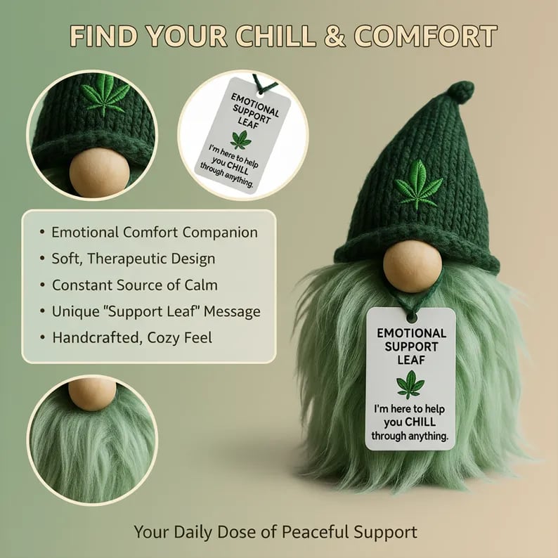 🔥Last Day 49% OFF - 🌿💚 Emotional Support Weed Gnome – Your Little Cannabis Companion