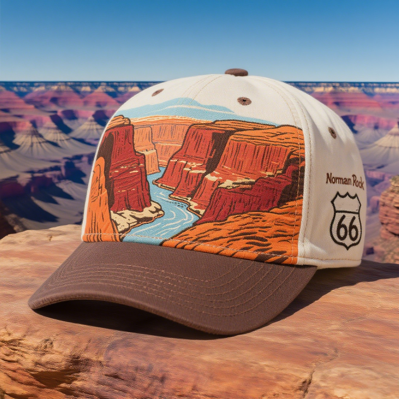 🚗 Route 66: America’s Highway, Stitched Into Every Cap 🌎