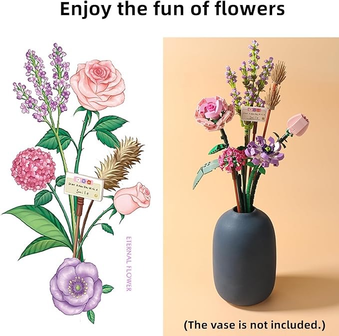 (🔥HOT SALE NOW 49% OFF) - 💐Mini Bricks Flower Bouquet Building Sets