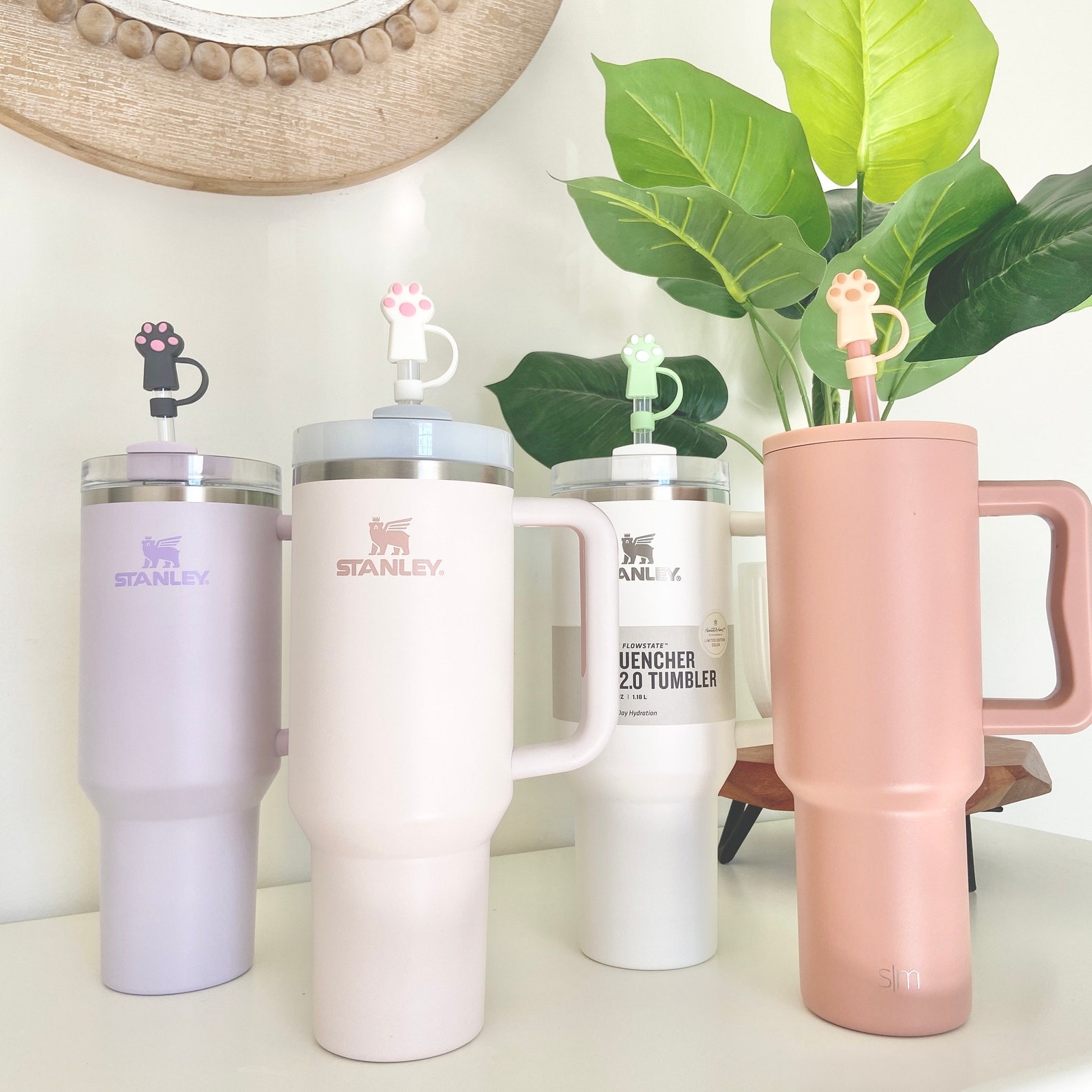 🐱Silicone Cute Cat Paw Straw Covers Cap