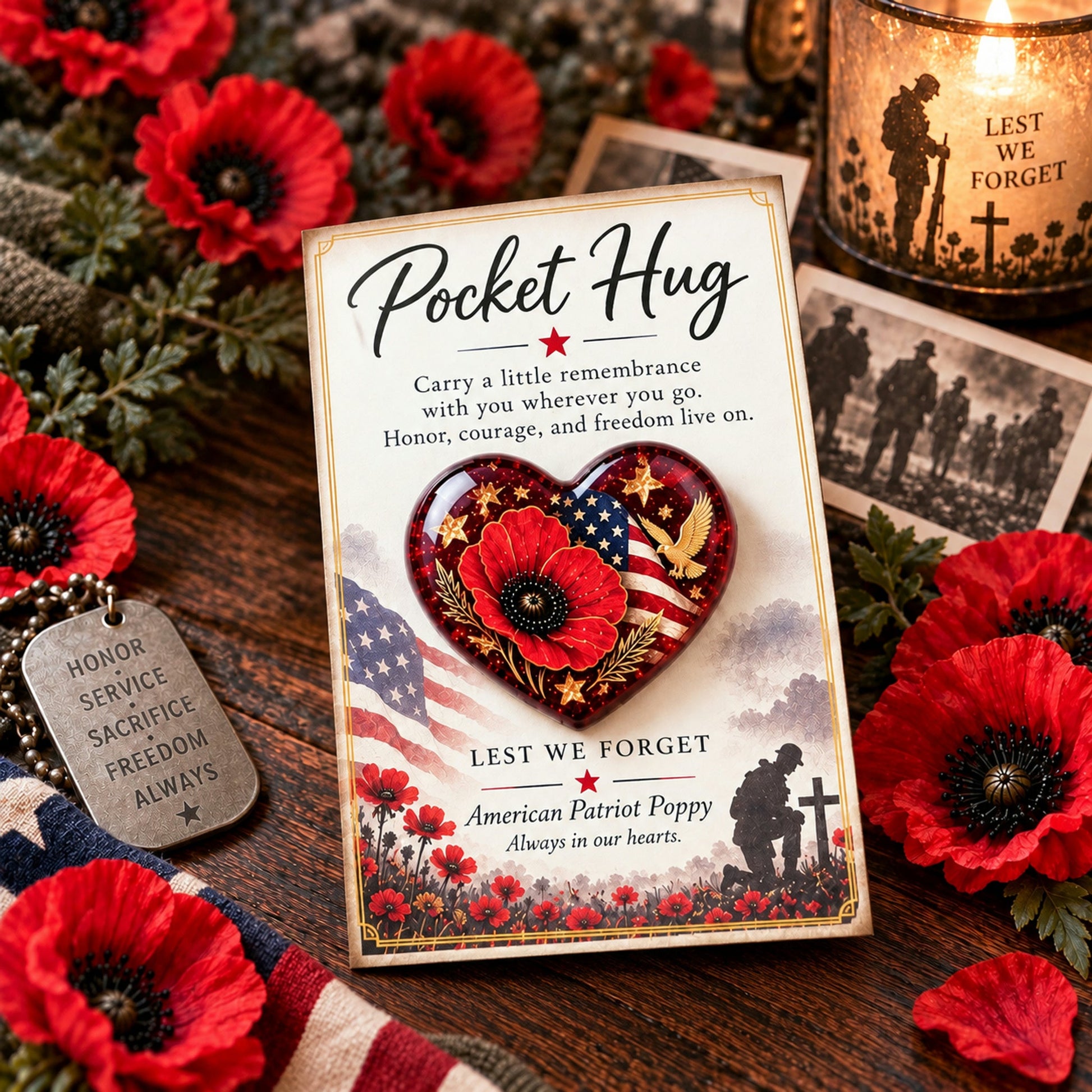 🌸 Pocket Hug™ Remembrance – A Little Keepsake of Love, Honor & Memories ❤️