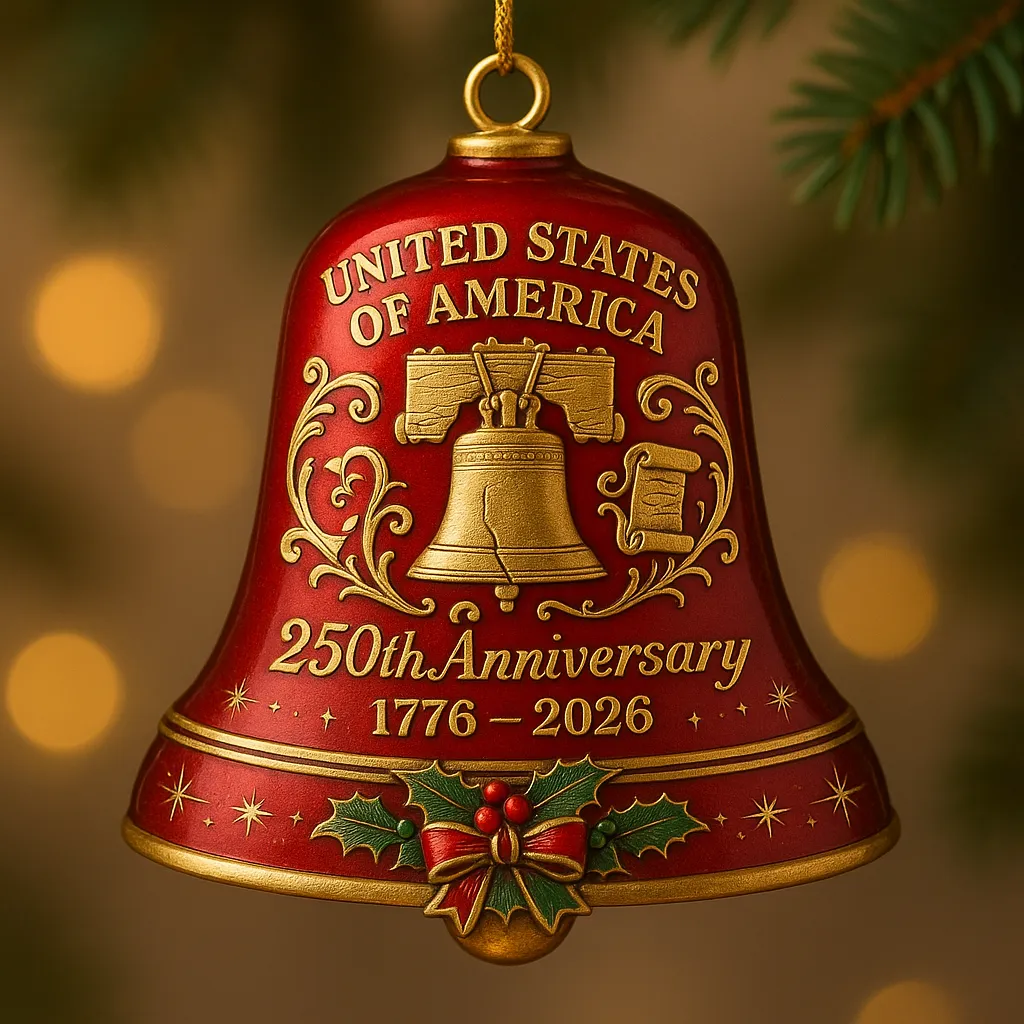 🔔250th Anniversary Patriotic Bell Ornament
