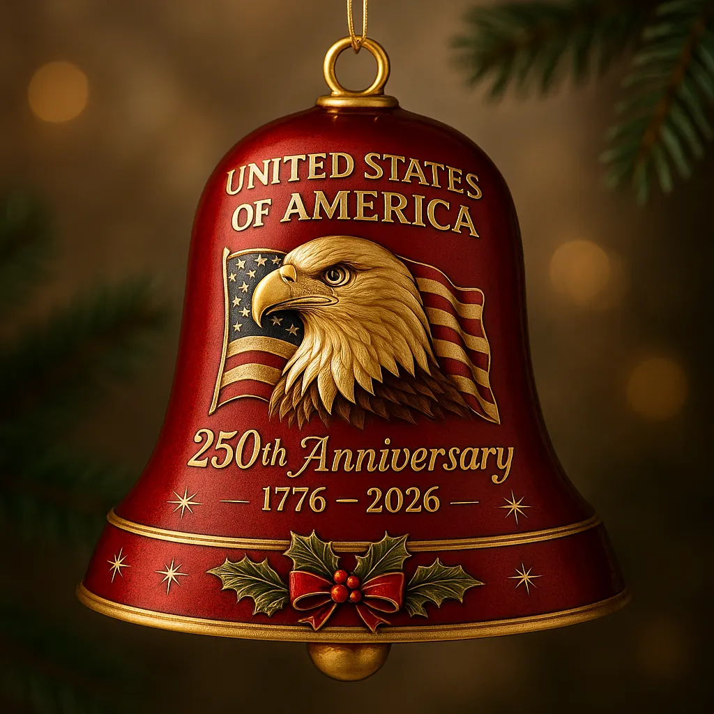 🔔250th Anniversary Patriotic Bell Ornament