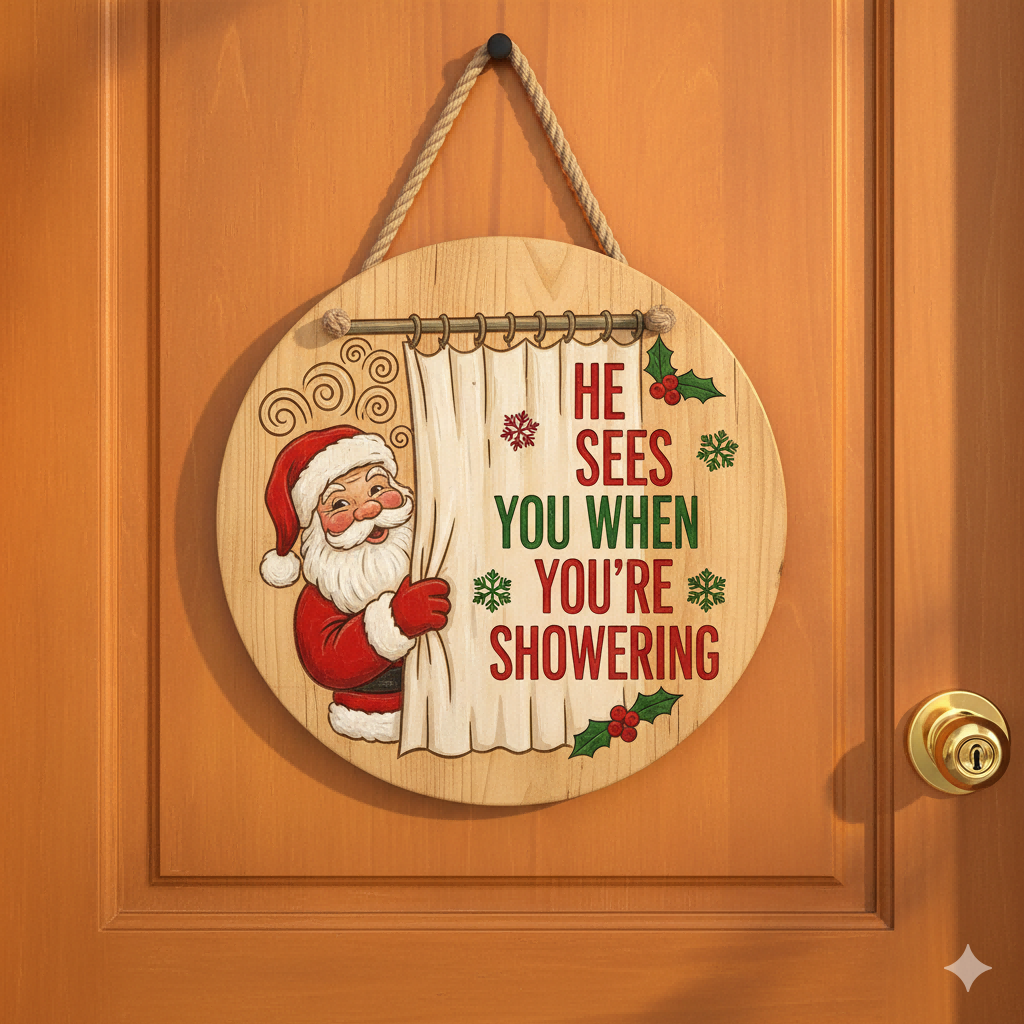 The Santa Surveillance Squad 🎅🚨 | Funny Christmas Door Sign