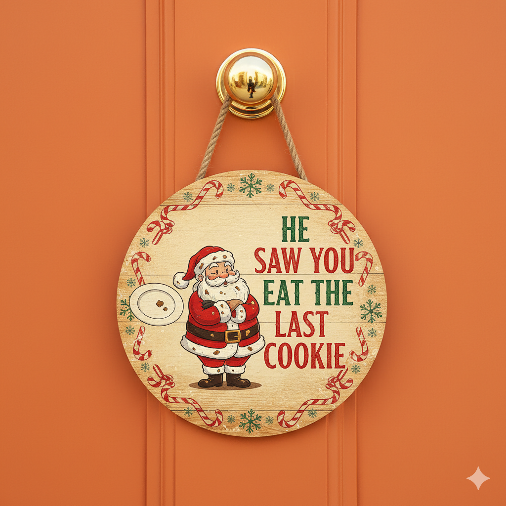 The Santa Surveillance Squad 🎅🚨 | Funny Christmas Door Sign