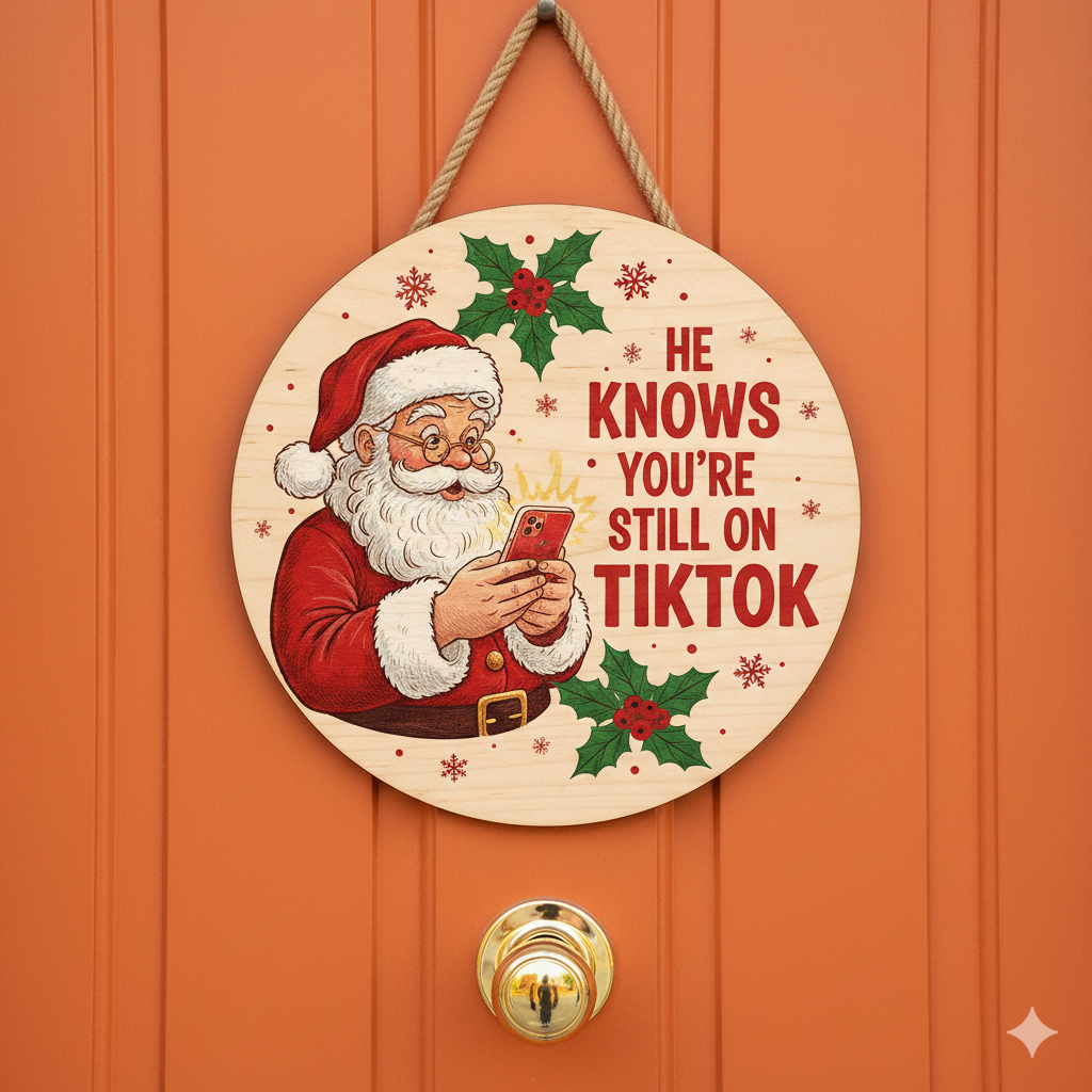 The Santa Surveillance Squad 🎅🚨 | Funny Christmas Door Sign