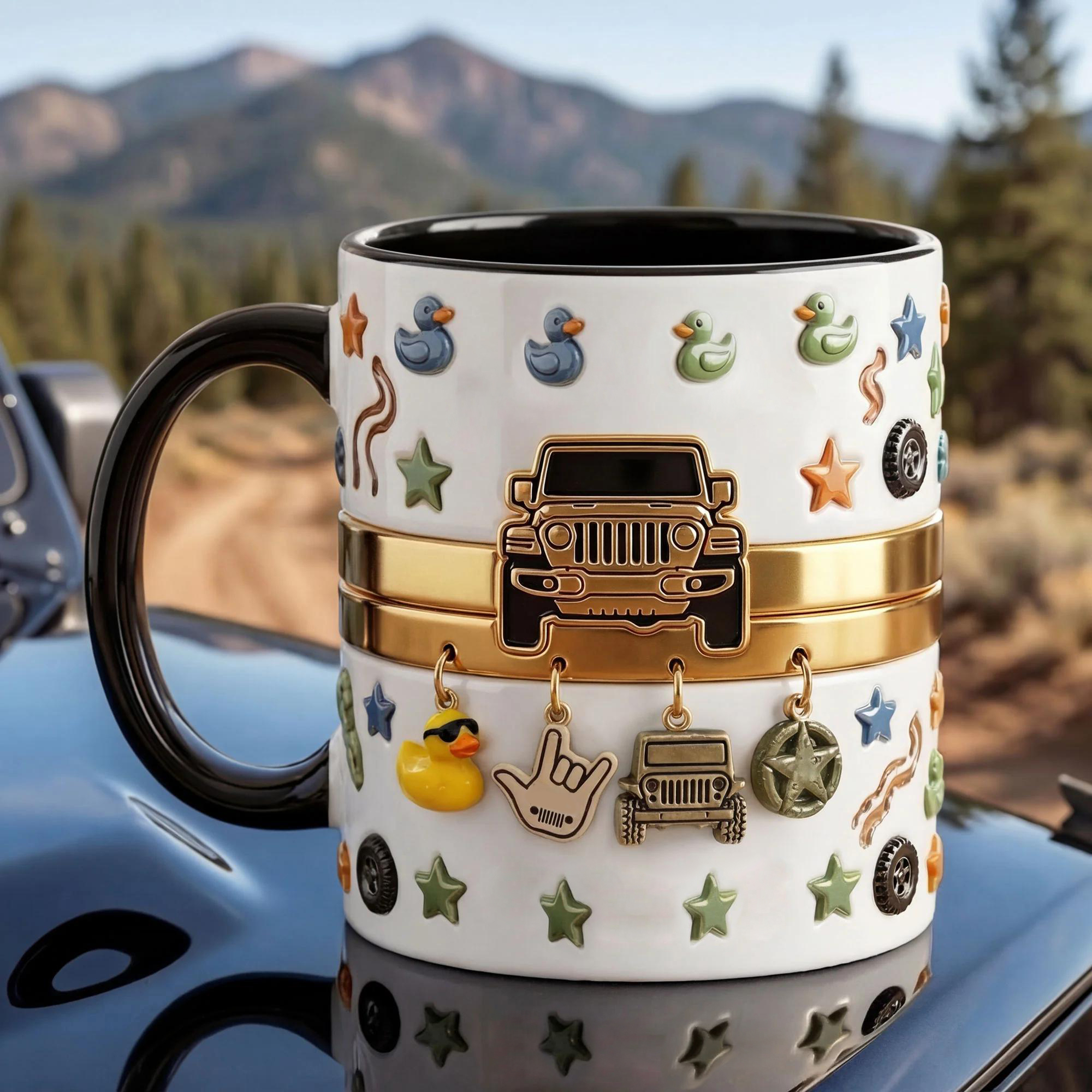 Jeep Duck Charm Mug – Duck Duck Jeep Adventure in Every Sip! 🦆🚙💛