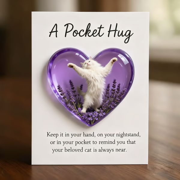 😺💖 Pocket Hug Cat Card