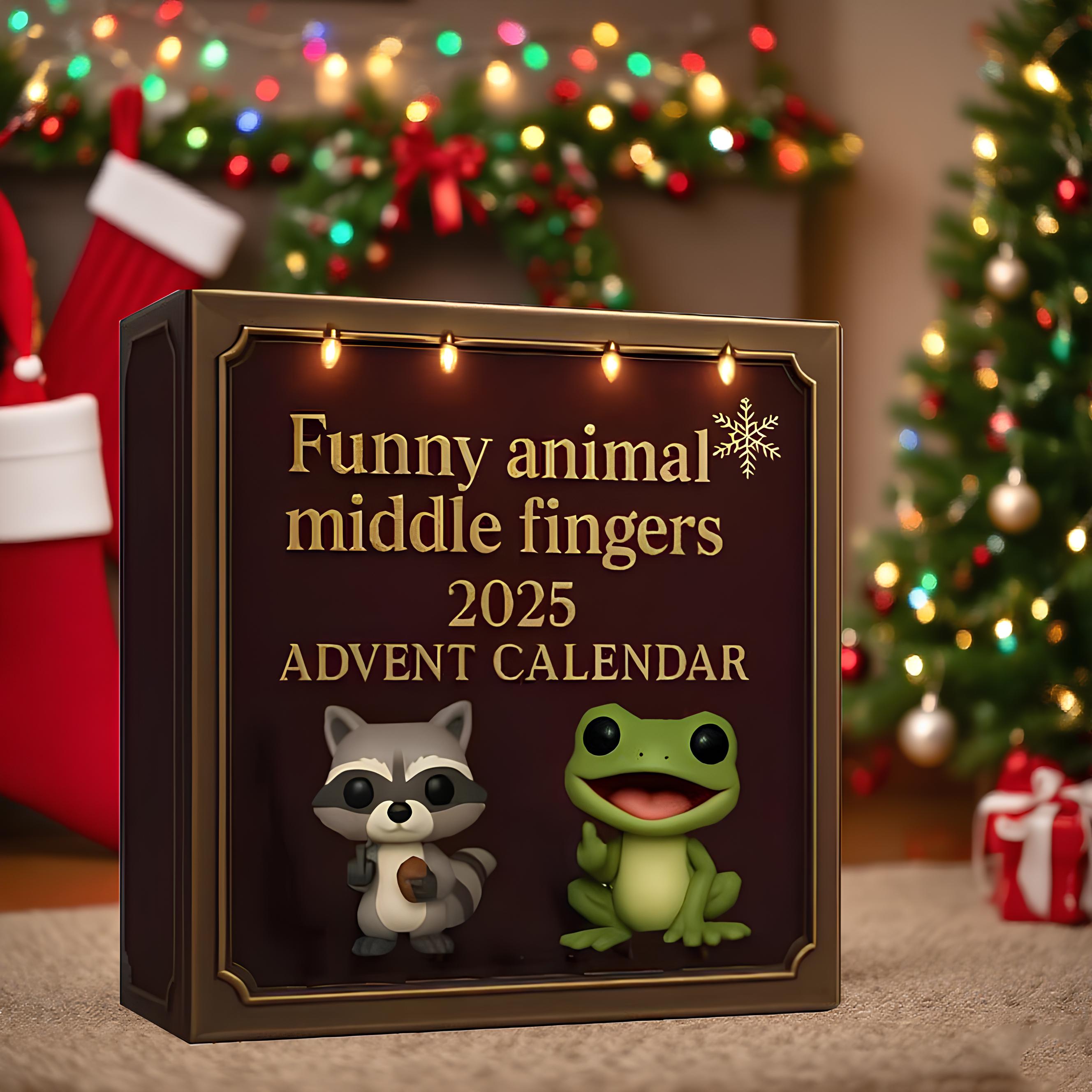 🤣2025 Funny Animal Middle Fingers Advent Calendar
