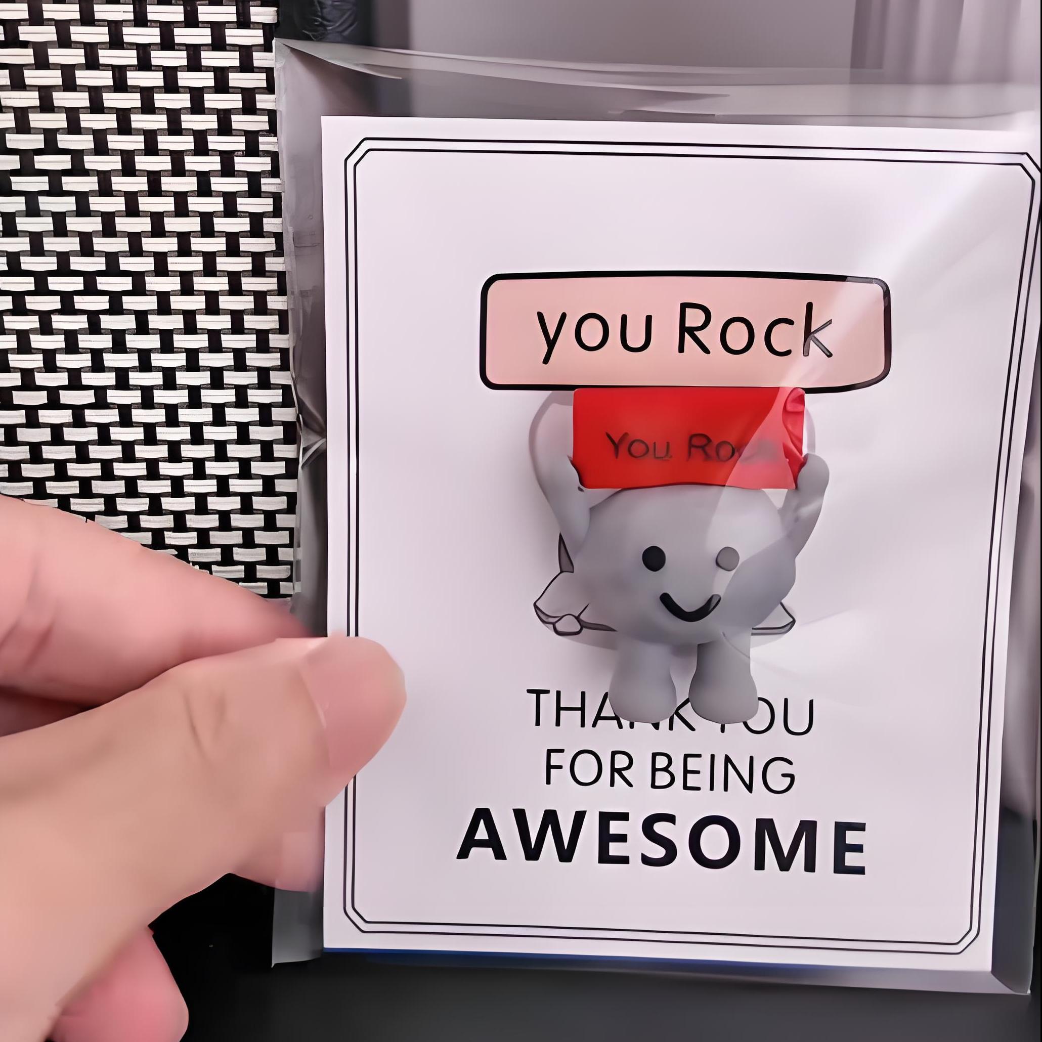 🤘"You Rock" Motivational Stone Gift