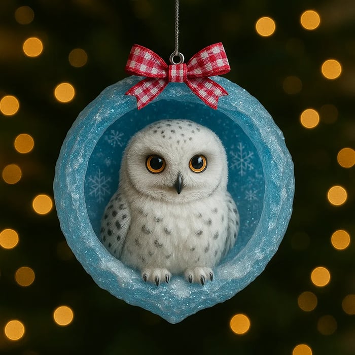 Arctic Animal Christmas Ornament Collection: Frosty Whimsy for Your Tree 🐰🐧