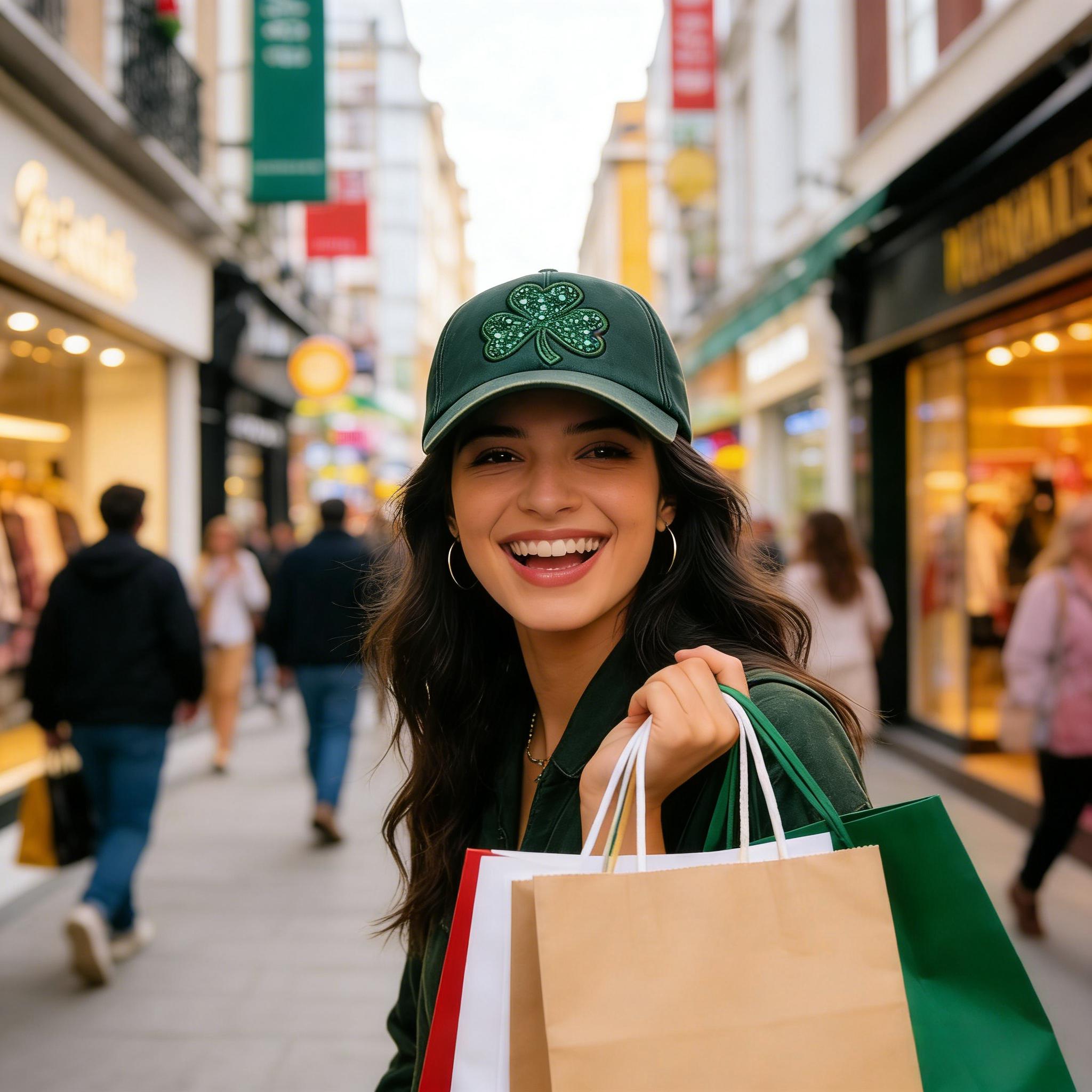🧢🍀 Lucky Clover Baseball Cap – A Touch of Sparkle, A Symbol of Good Luck