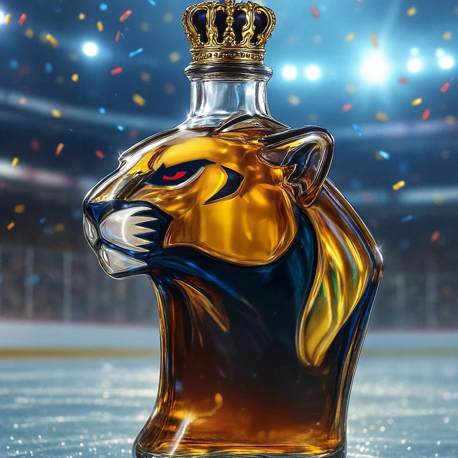 🐆🏒Celebrate the Florida Panthers winning the 2025 NHL Stanley Cup Championship Whisky Bottle