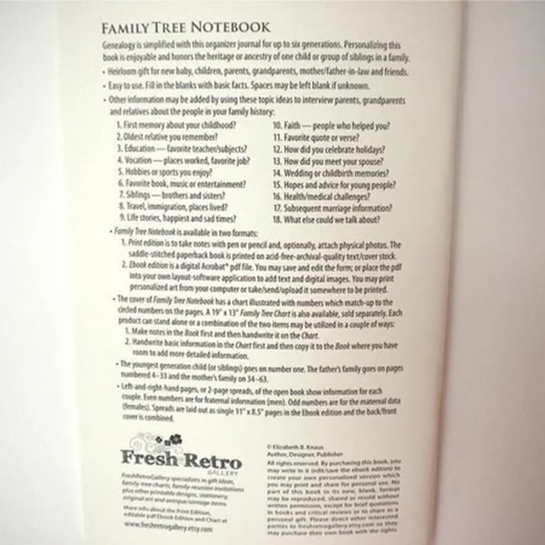 2024 Family Tree Notebook - Memories Of Ancestors