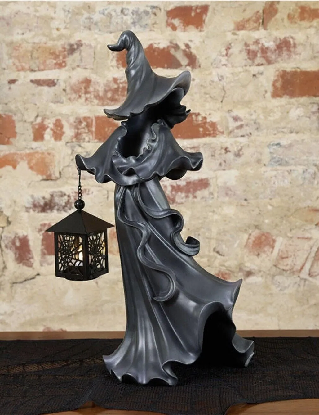 🎃Black Resin Witch With LED Lantern - New 2023 Halloween