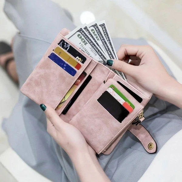 ☀️Mother's Day Hot Sale - Small Trifold Leather Wallet for Women