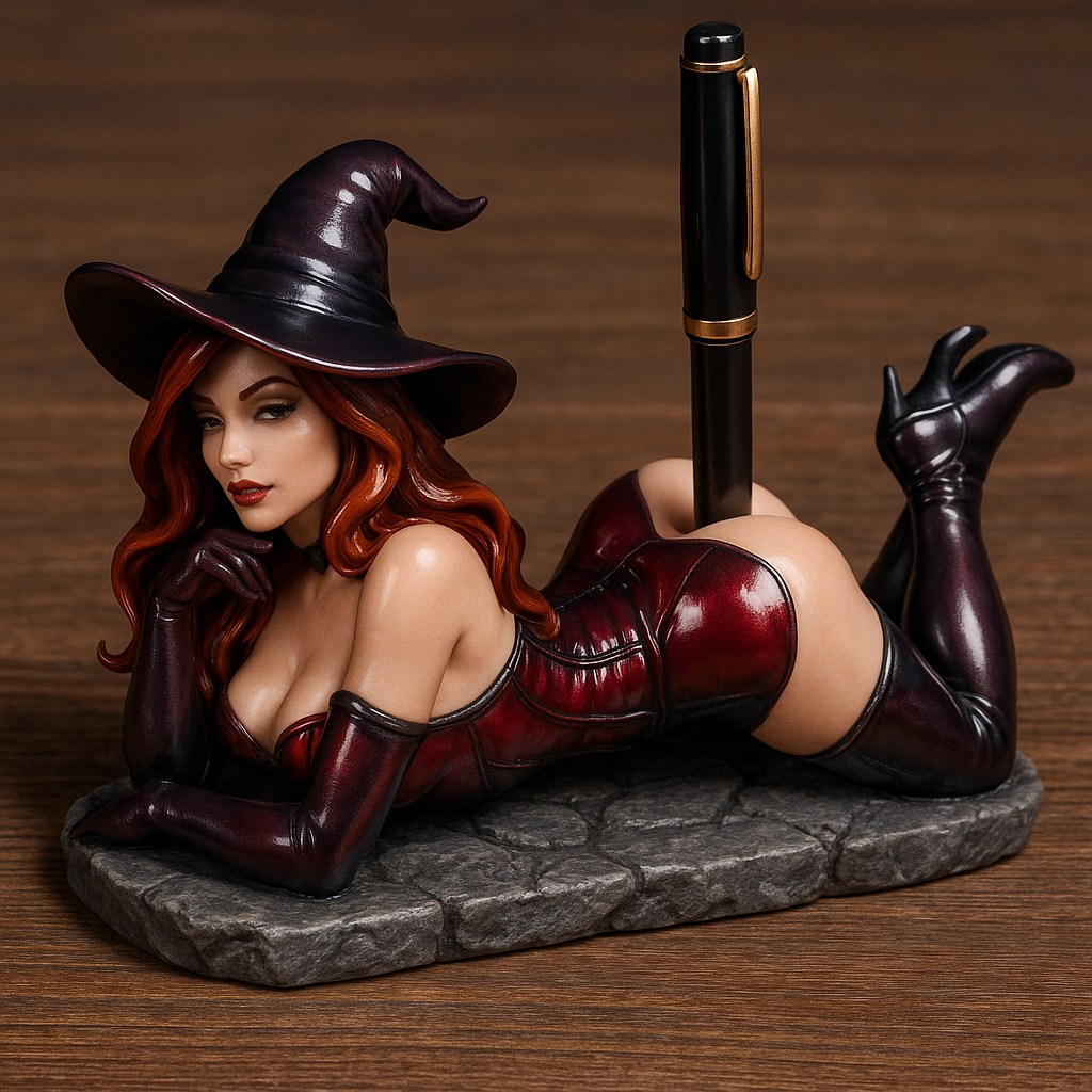 Funny Witch Pen Holder