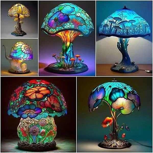 🔥Limited Time49% OFF🥳Stained Glass Plant Series Table Lamp
