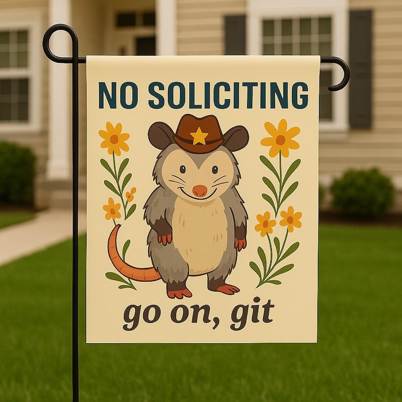 🔥Funny No Soliciting Garden Flags