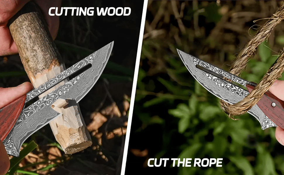 Damascus Steel Folding Knife🔪