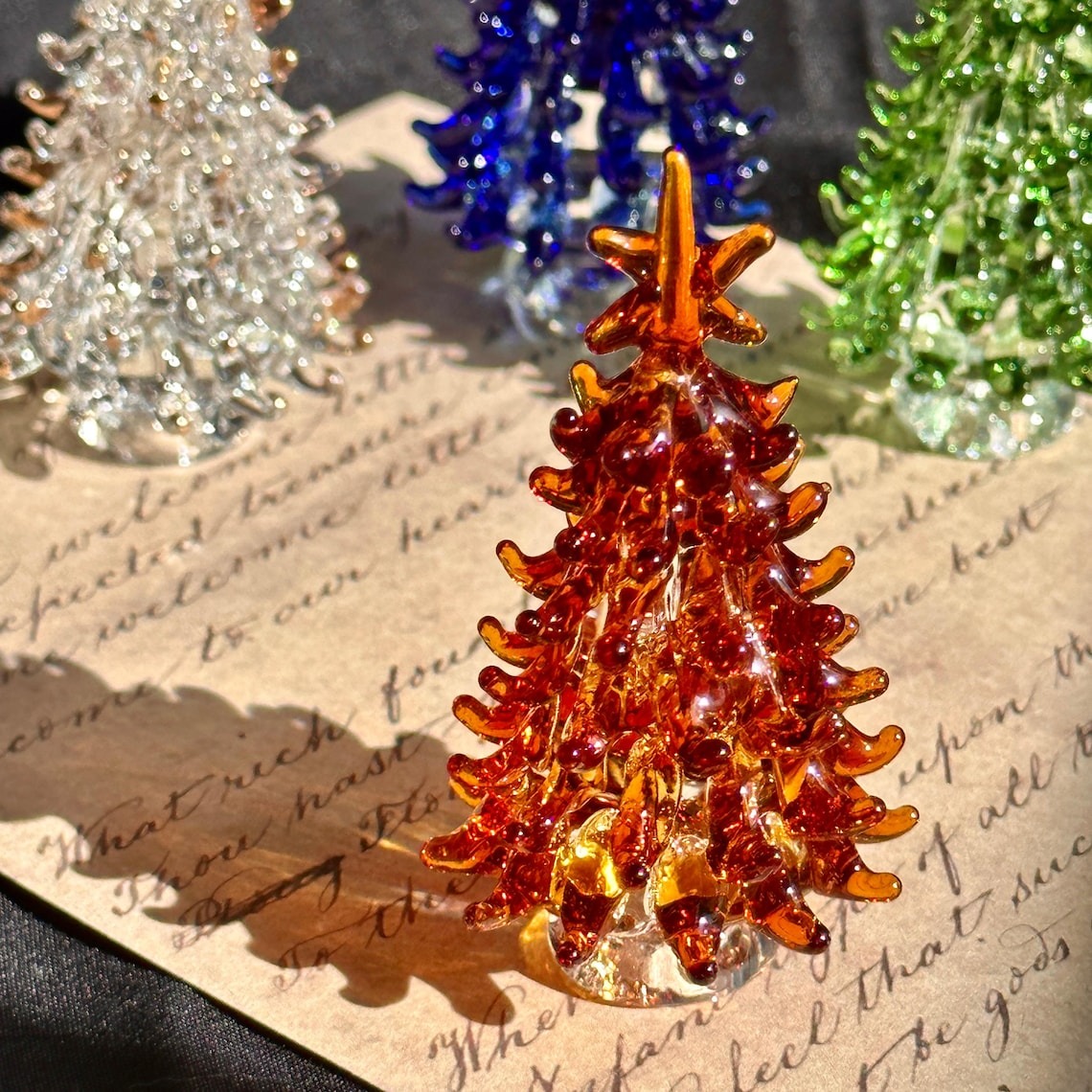 🎄Handmade Stained Glass Christmas Trees