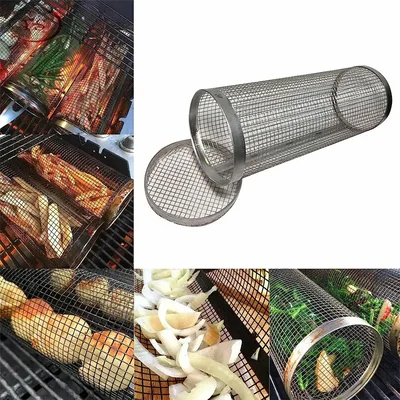 🔥BBQ Outside Rolling Grilling Basket-BUY 4 GET 2 FREE🔥