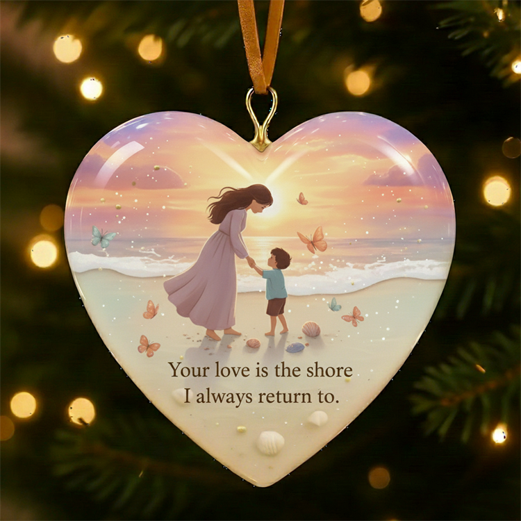 💖🌊 Ocean Love Heart Ornaments