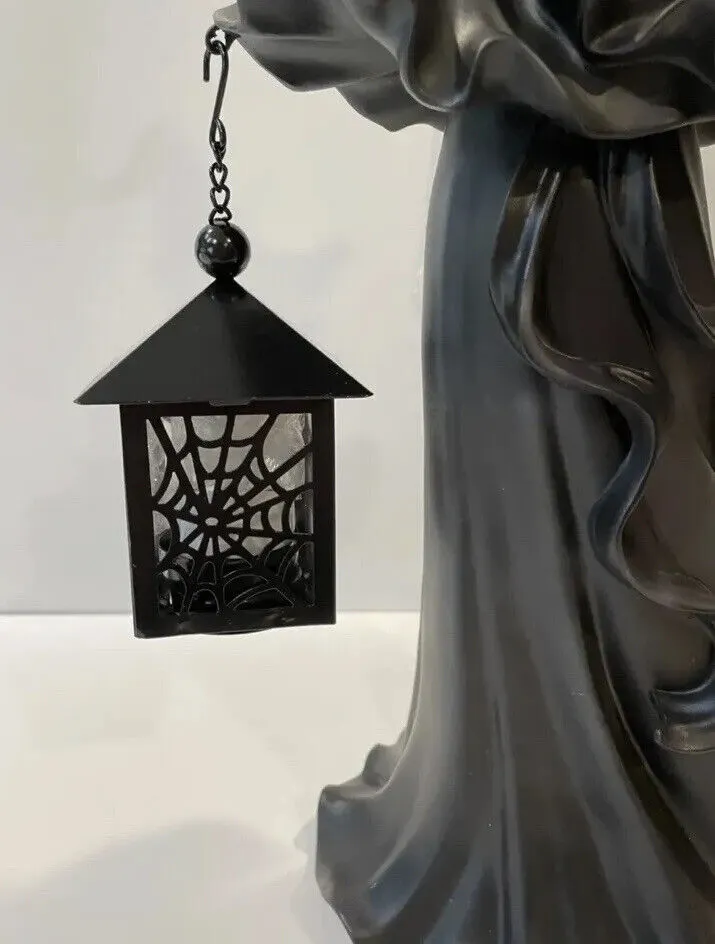 🎃Black Resin Witch With LED Lantern - New 2023 Halloween