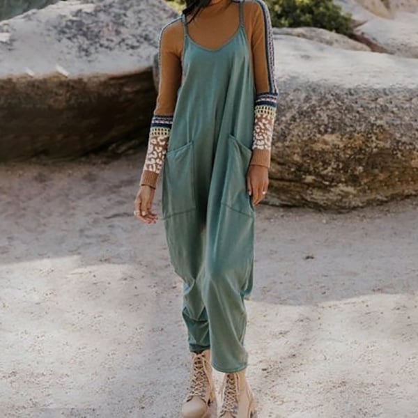 🔥Hot Sale - Wide Leg Jumpsuit with Pockets (Buy 2 Free Shipping)