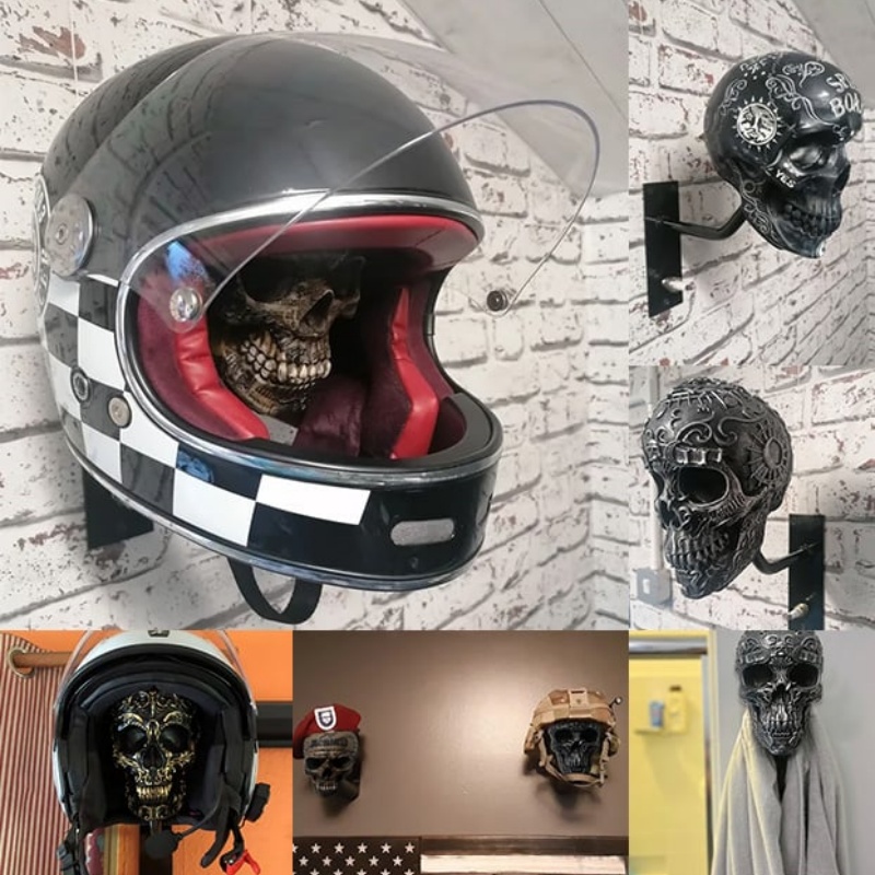 🏴‍☠️Motorcycle Helmet and Jacket Skull Holder