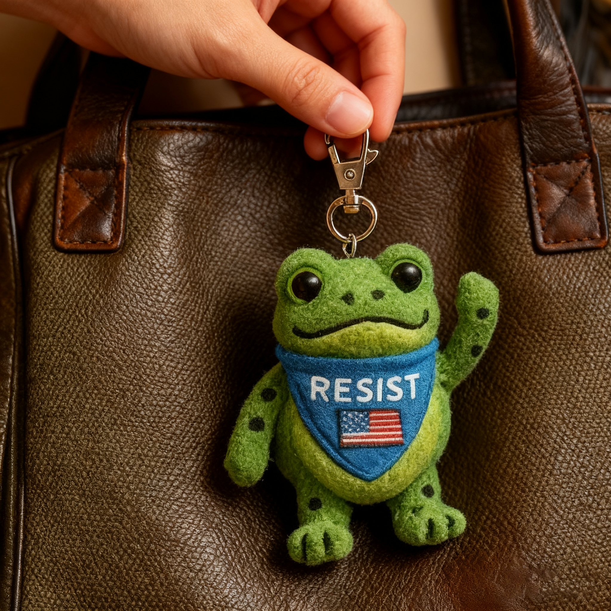 🐸 Portland Frog Reminder Keychain