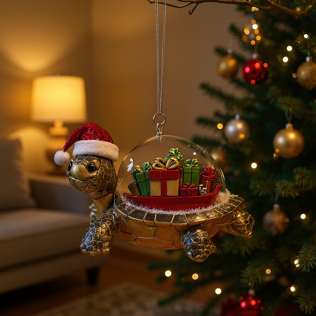 ​​Santa Turtle Ornament