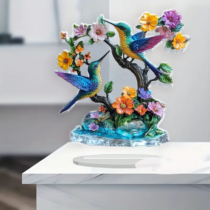 Exquisite Bird & Flower Acrylic Decorations 🐦💐